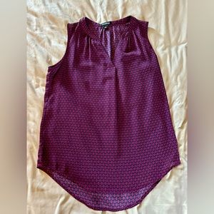 Sleeveless Blouse Maroon and Blue